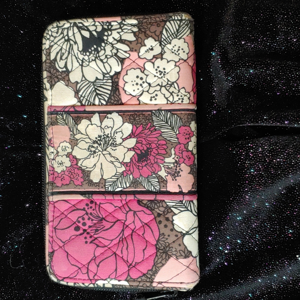 Vera Bradley Mocha Rouge Large Wallet - Picture 5 of 16